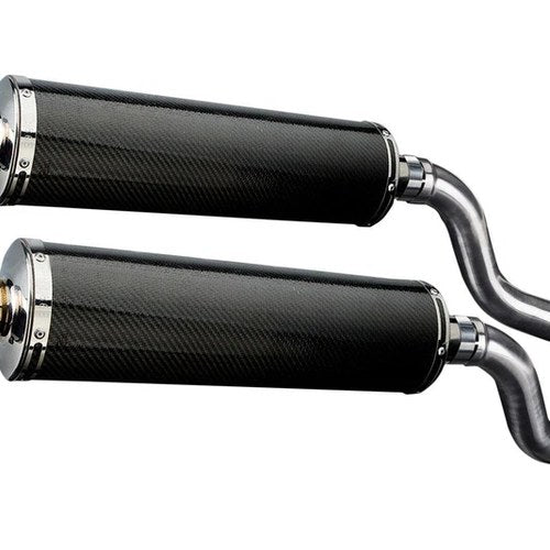 Delkevic 18" Carbon Slip-On Oval Mufflers - Kawasaki Ninja 1000 - 11-20 Exhaust