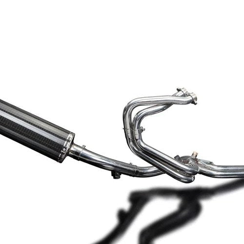Delkevic Full 4-1 Exhaust System High Mount 18" Oval Muffler - Honda VFR800