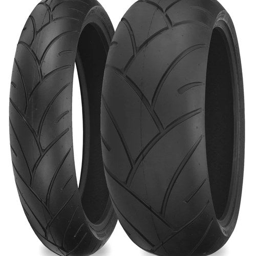 Shinko 005 Advance Tire Set Honda VTR1000F Super Hawk - 1998-2005