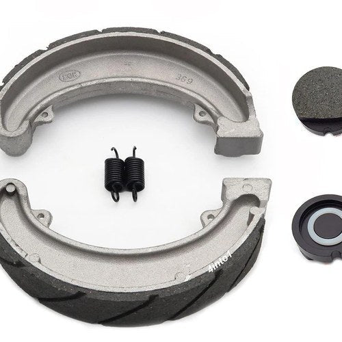 Front and Rear Brake Pads Grooved Shoes Honda CB350F CB350G CB360G CB360T CB400F