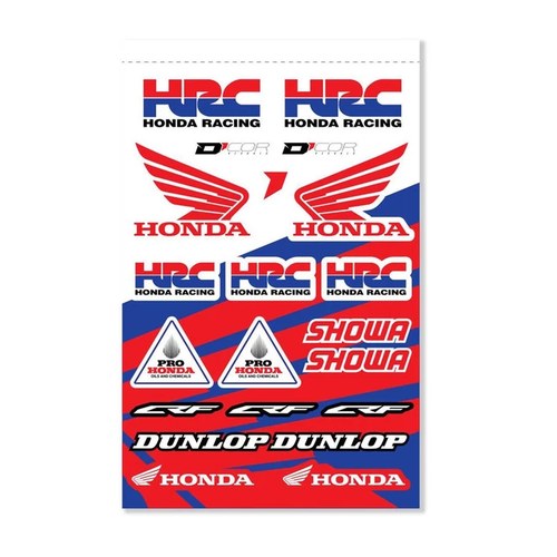 Honda Hrc Adhesive Decal Sticker Sheet D'COR Visuals UV Proof