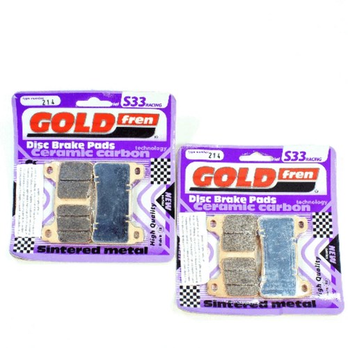 Brake Pad Set Carbon Ceramic GoldFren S33-214 Ebc Equiv FA390 Front 2 Pair