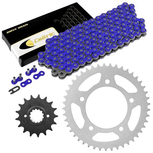 Drive Chain & Sprockets Kit For Honda CBR1100XX Super Blackbird 1997-2007 Blue
