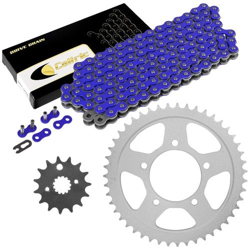 Drive Chain & Sprockets Kit Fits Suzuki GSX600F Katana 600F 1998-2006 / Blue
