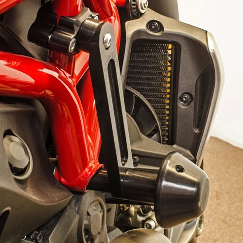 Ducati Monster 821 / 1200 Woodcraft Racing Frame Slider Kit With Black Pucks