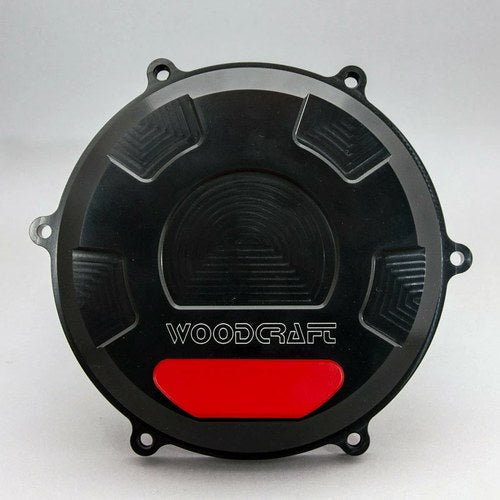 Ducati 2018-24 Panigale V4 R / S Woodcraft Right Side Clutch Cover Red Skid Pad