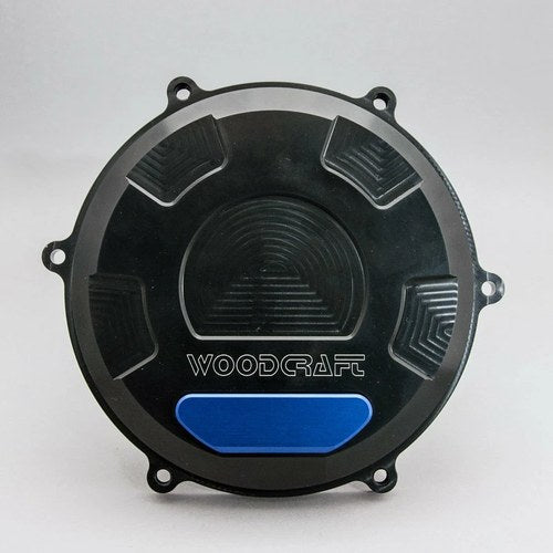 Ducati 2018-24 Panigale V4 R / S Woodcraft Right Side Clutch Cover - Blue Plate