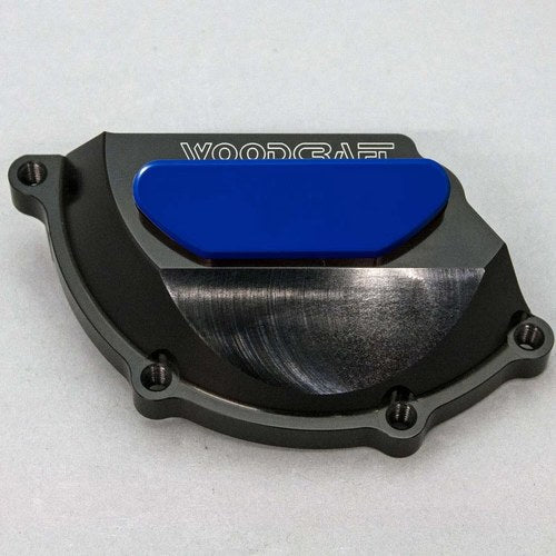 BMW 2013-14 HP4 Woodcraft Lhs Engine Stator Cover Protector - Blue Plate