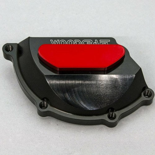 BMW 2013-14 HP4 Woodcraft Lhs Engine Stator Cover Protector - Red Plate