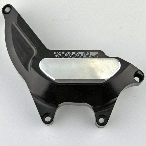 Suzuki 2003-2024 SV 650 Woodcraft Left Side Stator Cover Protector Silver Plate