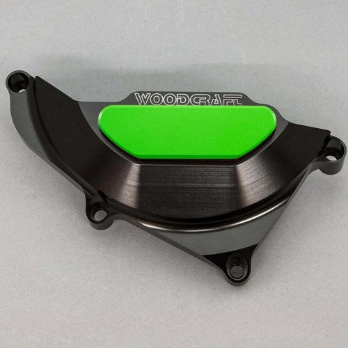 Yamaha R3 2015-2025 Woodcraft Lhs Stator Cover Engine Protector - Green Plate