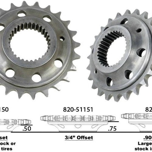 Harley Davidson 6-SPEED Harddrive Chain Conversion Sprocket 24T 3/4" Offset