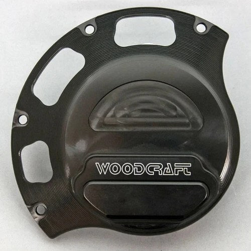 Ducati 2011-2013 Monster 796 Woodcraft Clutch Cover Protector - Black Plate