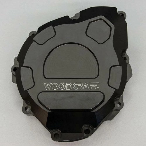 Suzuki 1999-2020 Hayabusa Woodcraft Left Side Engine Stator Cover - Black Plate