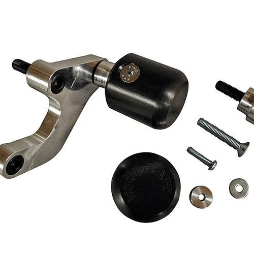 Kawasaki 2006-2007 ZX10R Woodcraft Racing Frame Slider Kit With Black Pucks