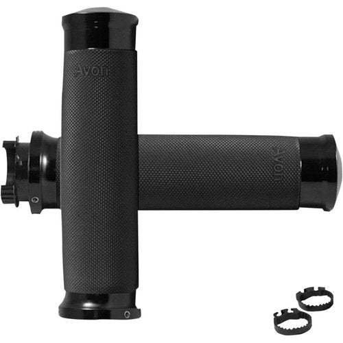 Avon Custom Contour Grips 1" for Metric Cruisers (Anodized Black)