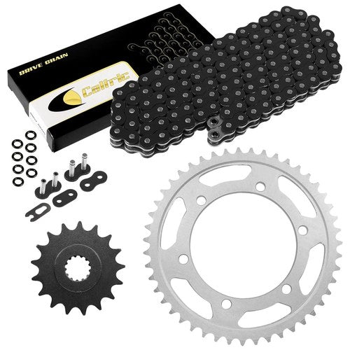 Black O-Ring Drive Chain & Sprockets Kit for Yamaha FZR1000 FZR1000R 1989-1995