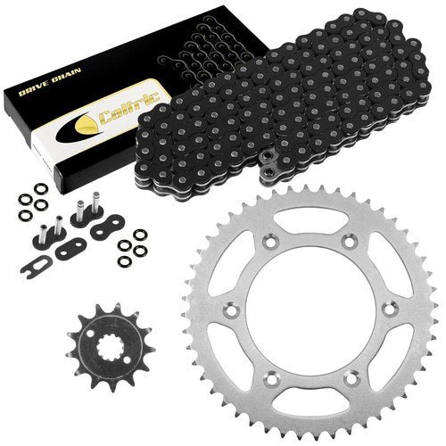 Black O-Ring Drive Chain W/Front Rear Sprockets Kit for Honda XR250R 1996-2004