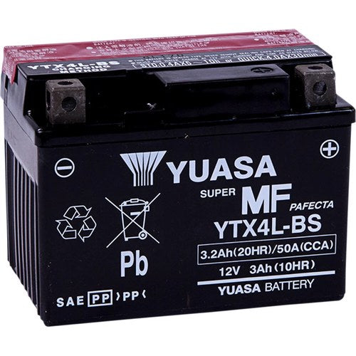Yuasa Fresh Pack Maintenance-Free Agm Battery (YTX4L-BS) YUAM62X4B