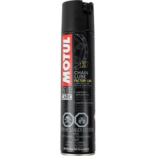 Motul MC Care C4 Motorcycle, Kart Racing Chain Lube Factory Line, 400 ml, 103246