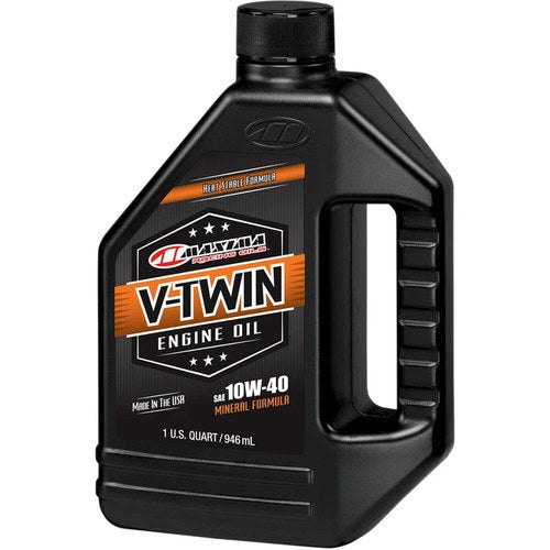 Maxima Racing Oil V-Twin Motorcycle 4-Stroke Motor Oil, 10W-40, 1 Qt, 30-05901