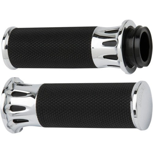 Arlen Ness - 07-318 - Fusion Series Grips, Deep Cut - Chrome