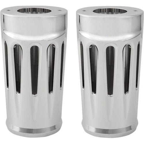 Arlen Ness - 20-032 - Deep Cut Fork Boot Covers, Chrome