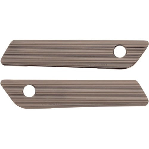 Arlen Ness Saddlebag Latch Covers (Titanium) Pair | 03-617