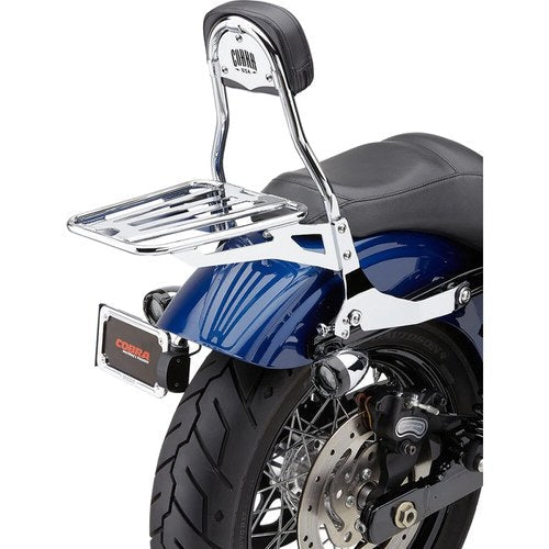 Cobra Detachable Backrest Kit - 14" - Dyna (Chrome) Standard | 602-2004