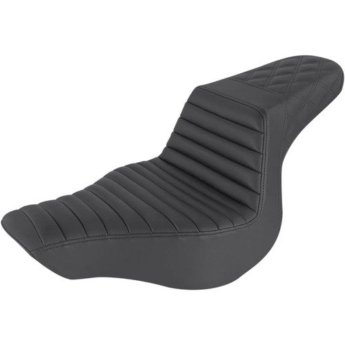 Saddlemen Step Up 2-Up Seat, Tuck and Roll/Lattice Stitched (Black) 813-27-176