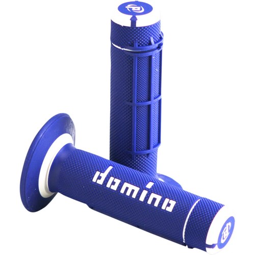 Domino Blue/White Dually Half Waffle Grips | A02041C4648