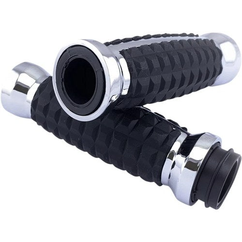 Drag Specialties Chrome Grenade Grip for Tbw | H17-05C6CT