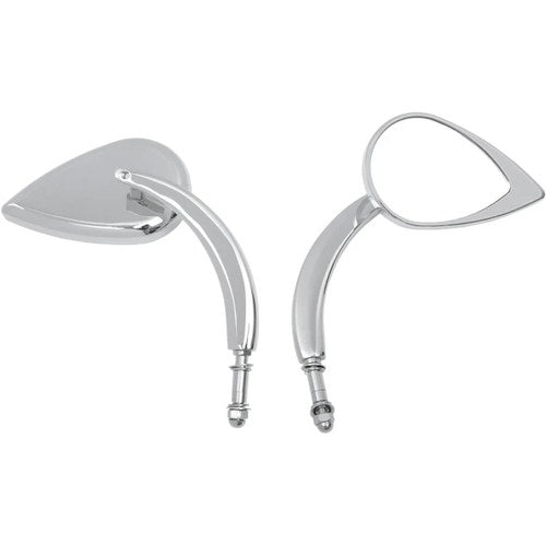 Drag Specialties Mirror - Tear Drop - Chrome - Long Stem | 0640-0387