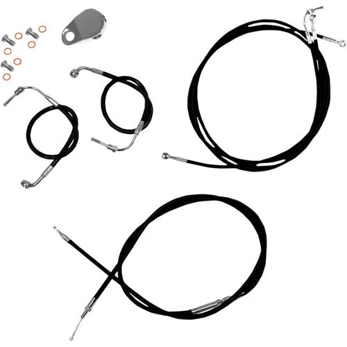 LA Choppers Standard Vinyl Braided Handlebar Cable/Brake Line Kit LA-8050KT-19B