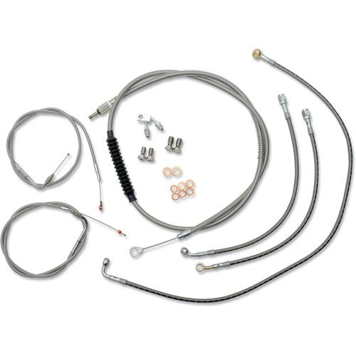 LA Choppers Standard Braided Handlebar Cable/Brake Line Kit | LA-8150KT-16