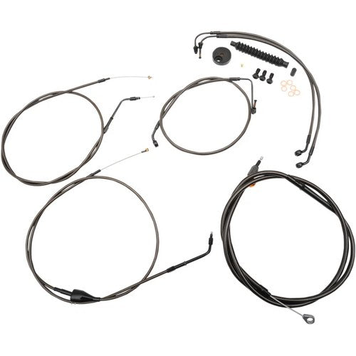 LA Choppers Standard Braided Handlebar Cable/Brake Line Kit | LA-8005KT-13M