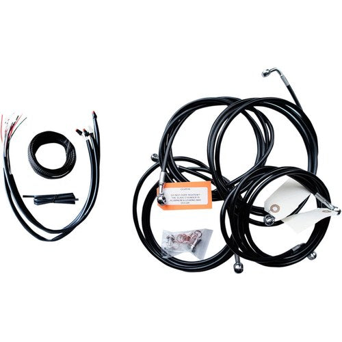 LA Choppers Complete Vinyl Braided Handlebar Cable/Brake Line Kit LA-8053KT2-16B