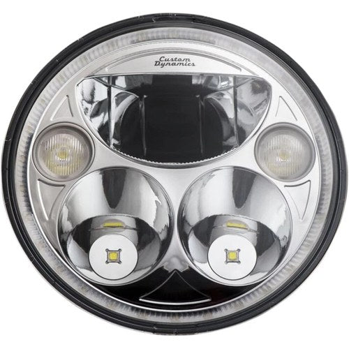 Custom Dynamics 7" TruBEAM Headlamp - Chrome - Chief | CDTB-7-I-C