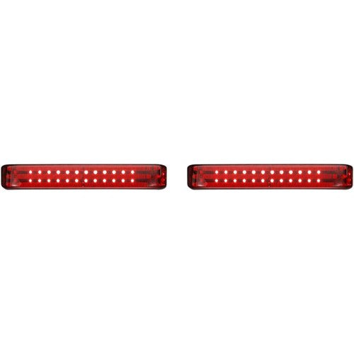 Custom Dynamics Saddlebag LED Lights - Sequential - Chrome/Red | PB-SBSEQ-SS8-CR