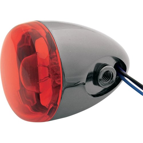 Chris Products Turn Signal - Black Nickel/Red | 8887R-BN