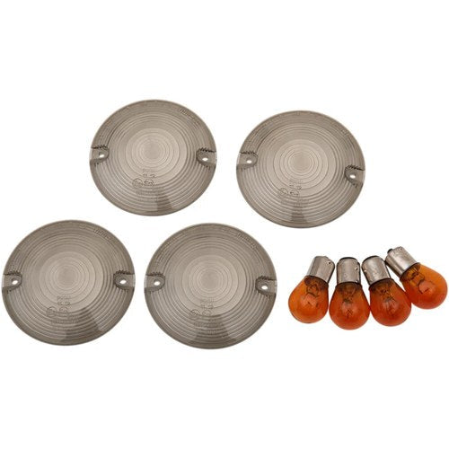 Drag Specialties Smoked Flat Lens Kit - '86-'19 | 12-0203
