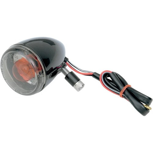 Drag Specialties Universal Turn Signal Light - Front Black/Smoke L12-0232BFDC/M