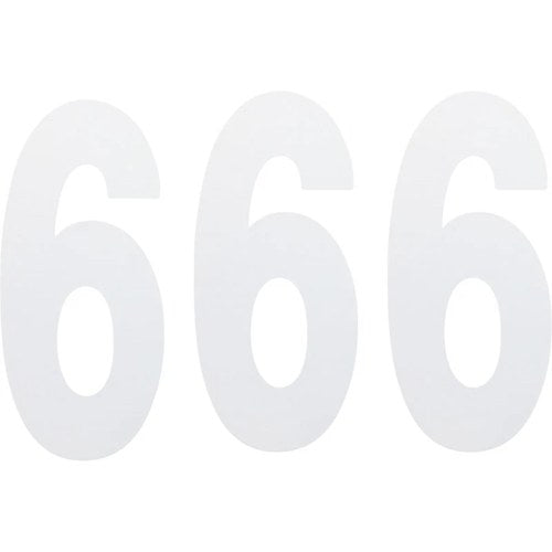 Factory Effex FX Number 6 - White - 8" | 02-4486