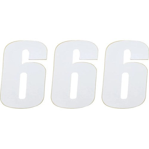 Moose Racing Race Number 6 - White - 4.5" | 80006