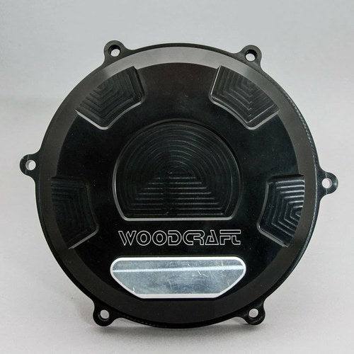 Ducati 2018-24 Panigale V4 R / S Woodcraft Right Side Clutch Cover Silver Plate