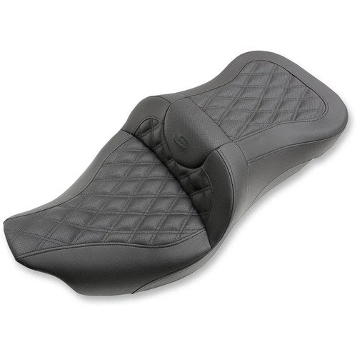 Saddlemen Extended Reach Road Sofa Seat - Lattice Stitched (Black) 808-07B-184