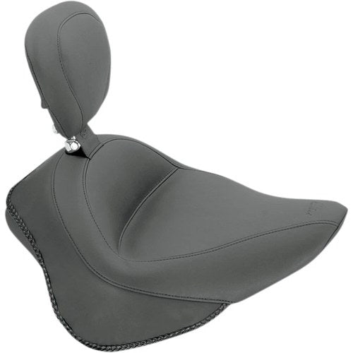 Mustang Wide Vintage Touring Solo Seat - Driver's Backrest (Black) 79742