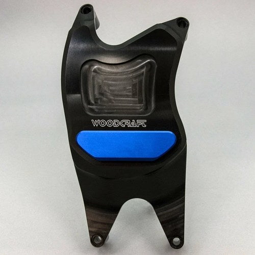 Yamaha R3 2015-2025 Woodcraft Rhs Clutch Cover Engine Protector - Blue Plate