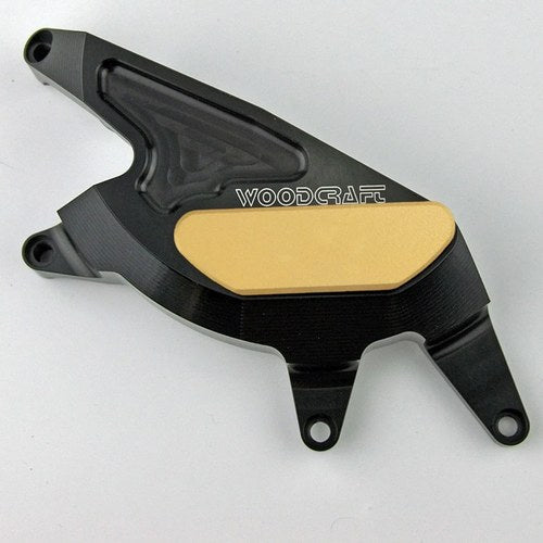 Suzuki 2016-2024 SV650 Woodcraft Rhs Clutch Cover Engine Protector - Gold Plate