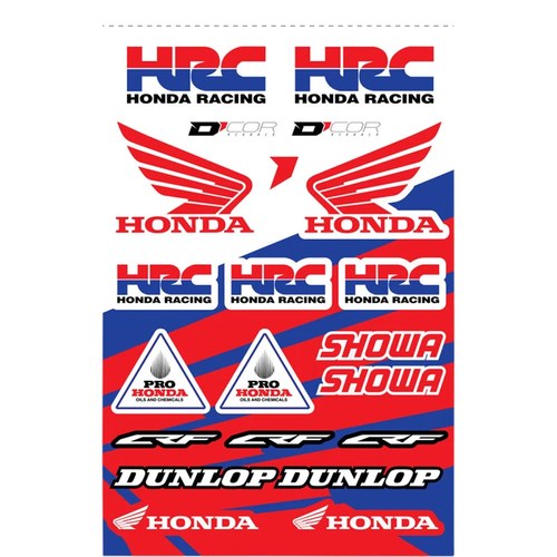 D'Cor Visuals Universal Decal Sheet, Honda Hrc - 12mll. | 40-10-116